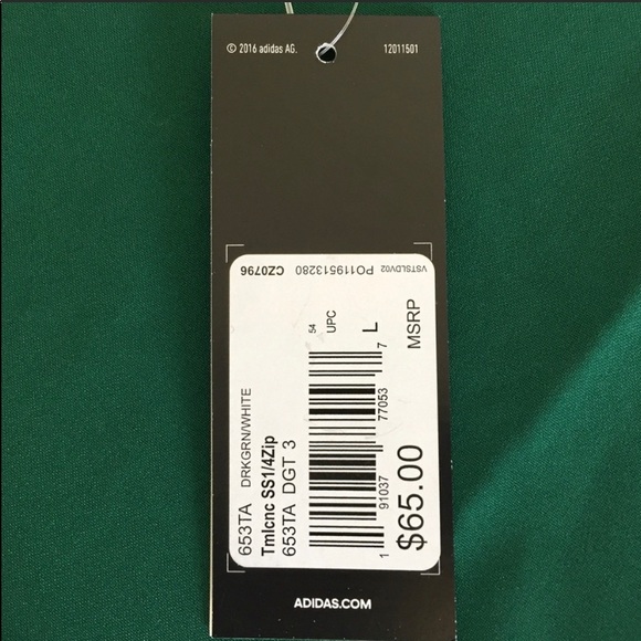 Adidas 1/4 zip Golf Tennis Shirt Mens Sz Large - Picture 7 of 8